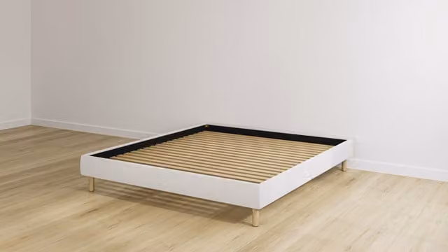 Cama Híbrida Emma Original en Blanco y Beige para Adultos, An/P: 180 x 200 cm