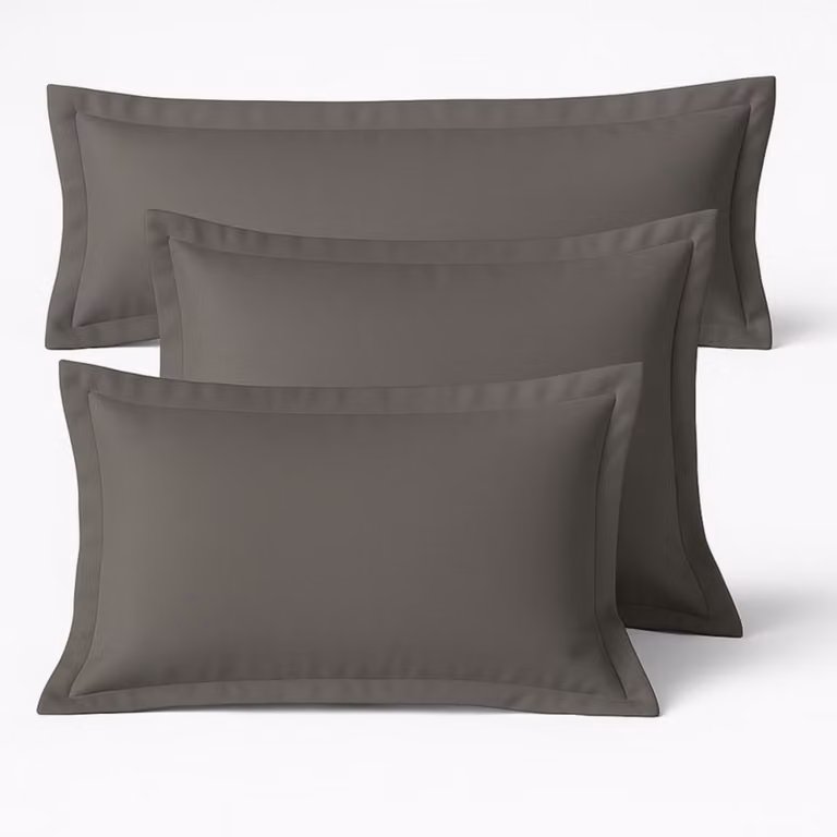 Funda de almohada Reca Bedding Gris de Poliéster con Cierre de Sobre An/P/Al: 50 x 70 cm