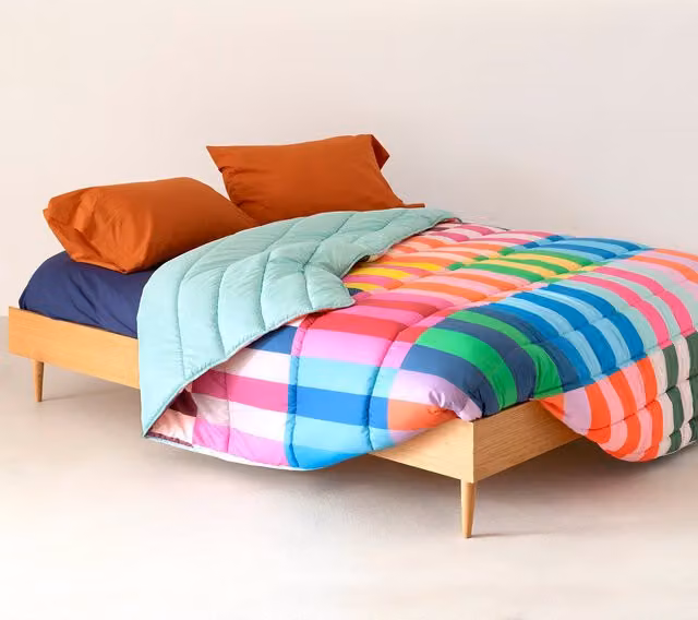 Edredón reversible Color Pop de Happyfriday para invierno, multicolor, An/P/Al: 240 x 260 cm