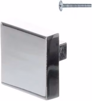 Pomo para muebles RiexTouch en zinc color plata con acabado cromado pulido