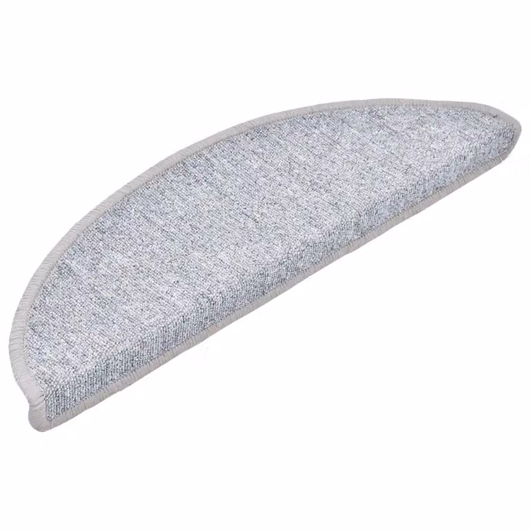 Set de 30 felpudos para escaleras vidaXL, antideslizantes y absorbentes de sonido, polipropileno, gris, An/P/Al: 56 x 17 x 3 cm