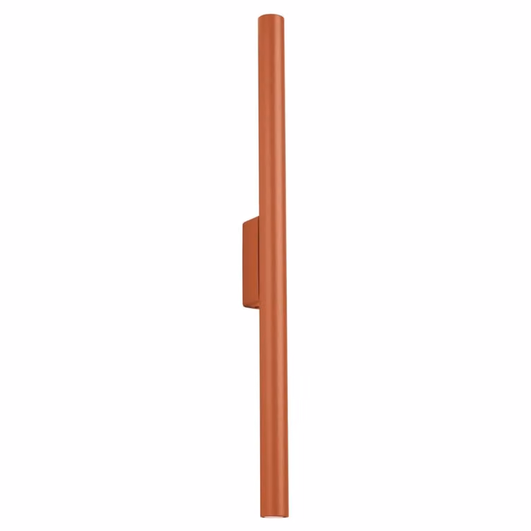 Lámpara de pared minimalista Sollux Lighting en metal color rojo con iluminación up/down y Altura: 3 cm