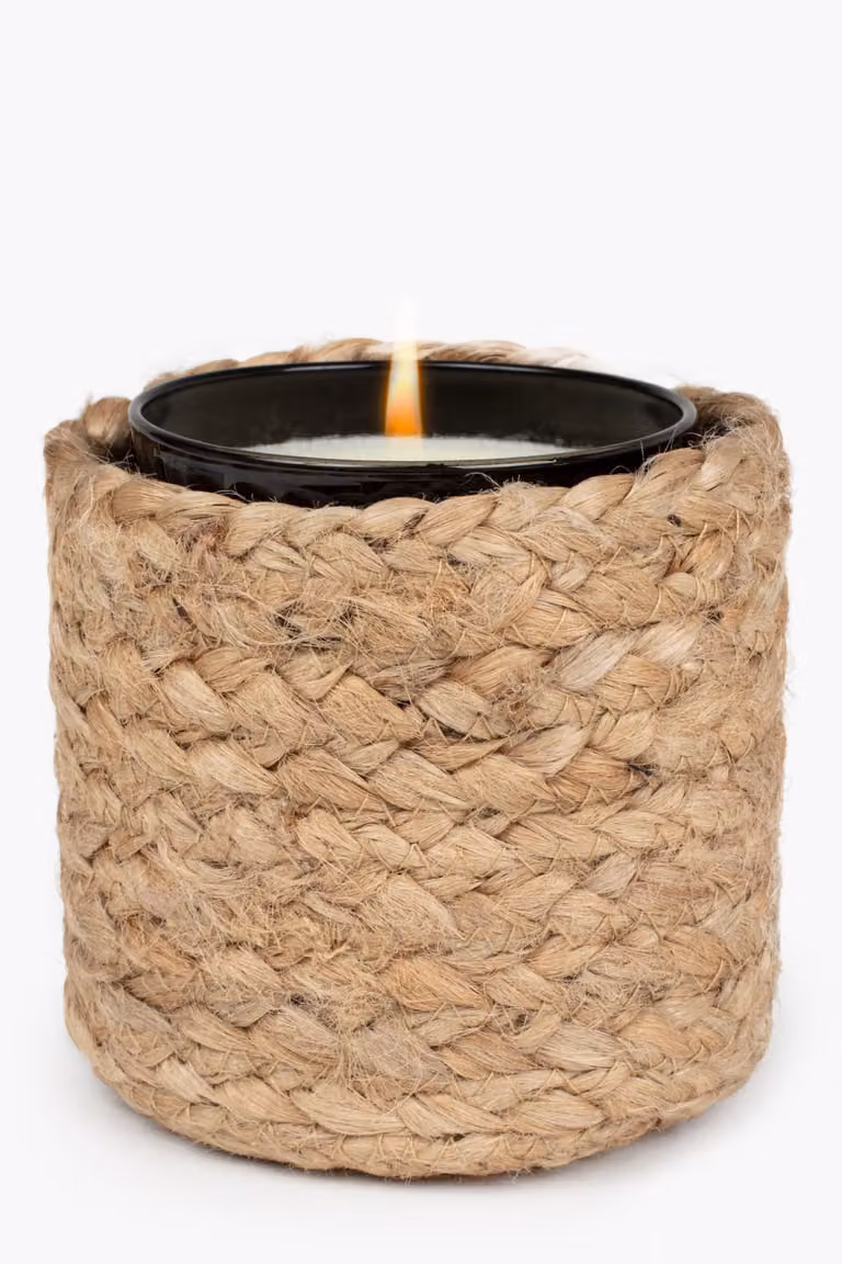 Portavelas de mesa boho Calma House en color beige para tealight, An/P/Al: 9 x 9 x 8 cm