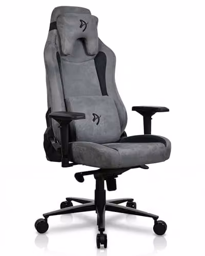 Silla ergonómica Arozzi Vernazza Supersoft con almohadas de espuma viscoelástica y tejido repelente de fluidos en marrón o gris