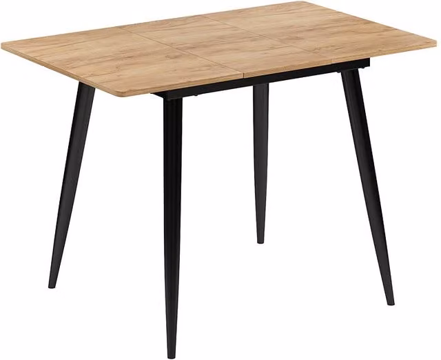 Mesa de comedor extensible Vicco Beaver en roble y negro