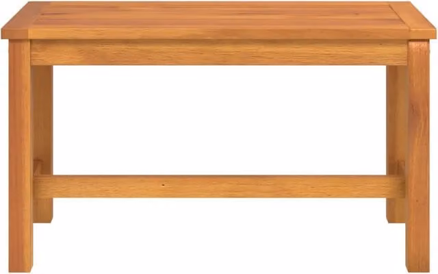 Banco de jardín SYFAX de madera de acacia tratada y aceitada en color marrón, An/P/Al: 80 x 35 x 45 cm