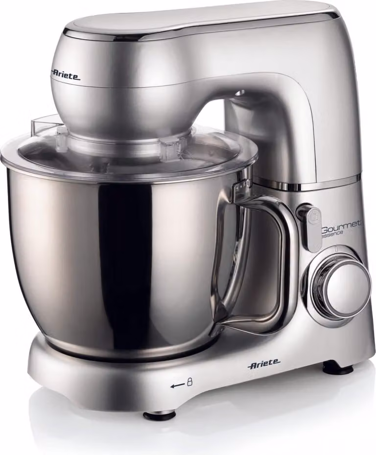 Batidora de pie Ariete 1583/00 en acero inoxidable color plata con capacidad de 5,2 litros para amasado y mezclado