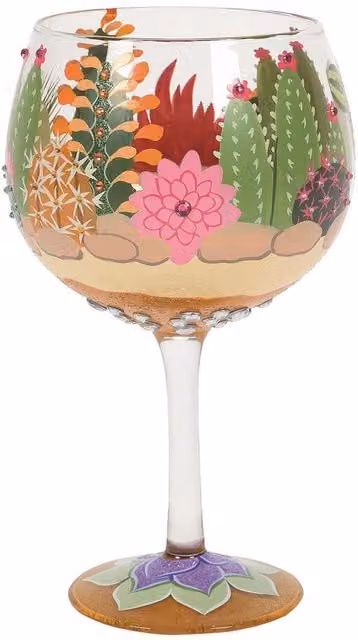 Copa de cóctel artesanal Enesco Designs by Lolita Desert Terrarium multicolor de 24 onzas