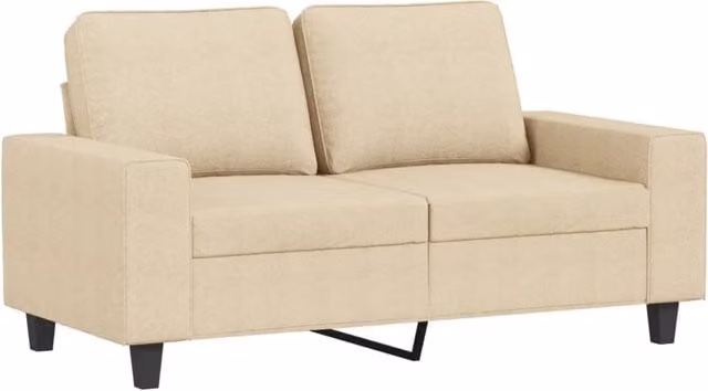 Juego de sofás de 3 piezas SYFAX en tela color beige con otomana y cojines para salón de estilo moderno