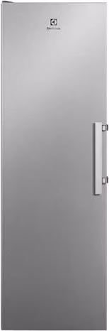 Congelador vertical Electrolux No Frost LUT6NE28U color plata con acabado acero inoxidable, An/P/Al: 59.5 x 65.0 x 186.0 cm