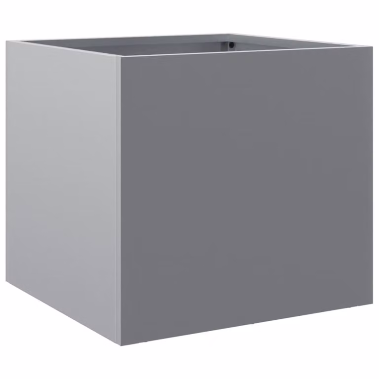 Jardinera Syfax de acero galvanizado color plata An/P/Al: 32 x 30 x 29 cm