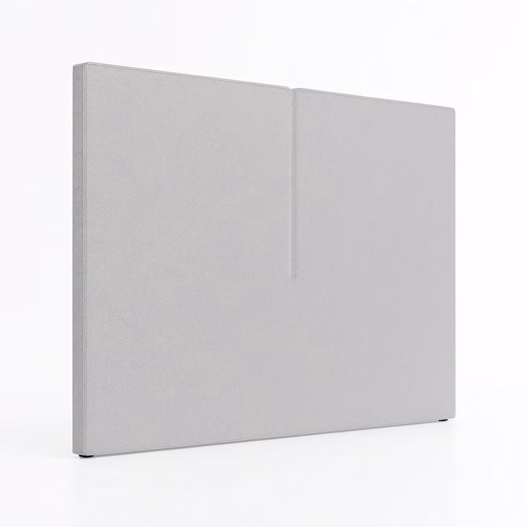 Cabecero tapizado Morfeo de doble panel vertical en color gris para cama de 160 cm, An: 120 cm, Al: 160 cm