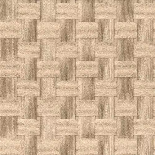 Papel pintado Rasch de vinilo con diseño geométrico trenzado 3D en color beige, resistente y lavable, An/Al: 0,53 x 10,05 m