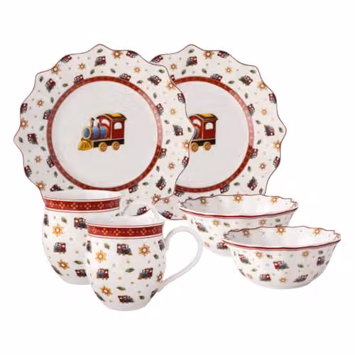 Set de desayuno para 2 personas Villeroy & Boch Toy's Delight de 6 piezas en porcelana multicolor