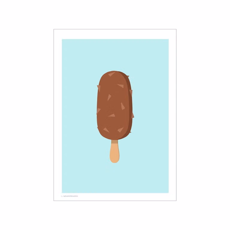 Póster decorativo Magnum Almond multicolor de estilo moderno y abstracto, An: 30 cm, Al: 40 cm