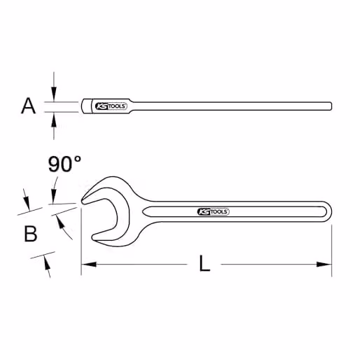 Llave de gancho ajustable KS Tools 963.8012 de aleación de aluminio y bronce color bronce de 130 mm