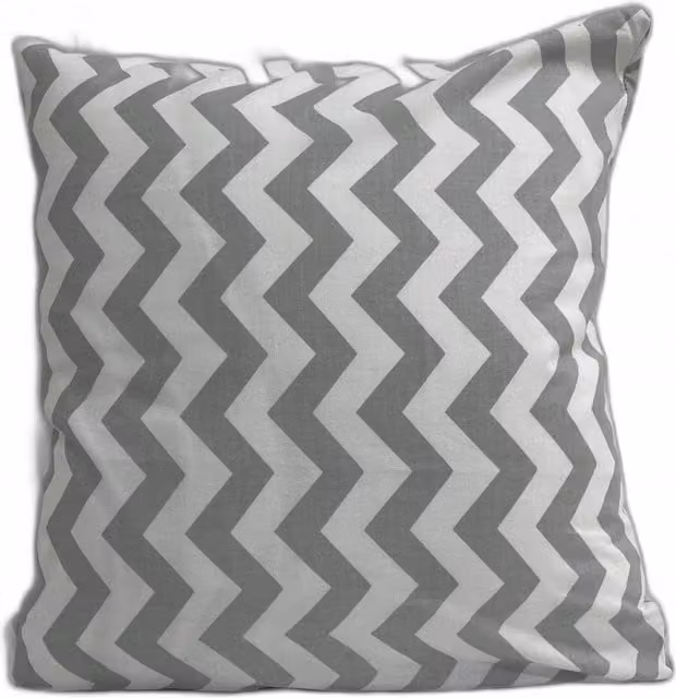 Funda de almohada decorativa Doratex de algodón con diseño gráfico en blanco, gris y multicolor, An/P/Al: 40 x 40 x 40 cm