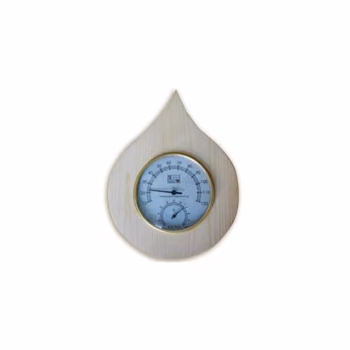 Termómetro e higrómetro de madera Desineo para sauna en color negro