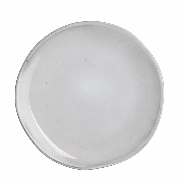 Plato llano de cerámica Mica Decorations color gris para adultos, Diámetro: 26.5 cm
