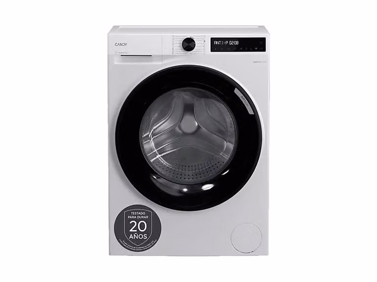 Lavadora de carga frontal Candy BR 48SBL6-S de 8 kg, 1400 rpm, con tecnología Inverter, WiFi, Bluetooth y programas de lavado rápido en color blanco