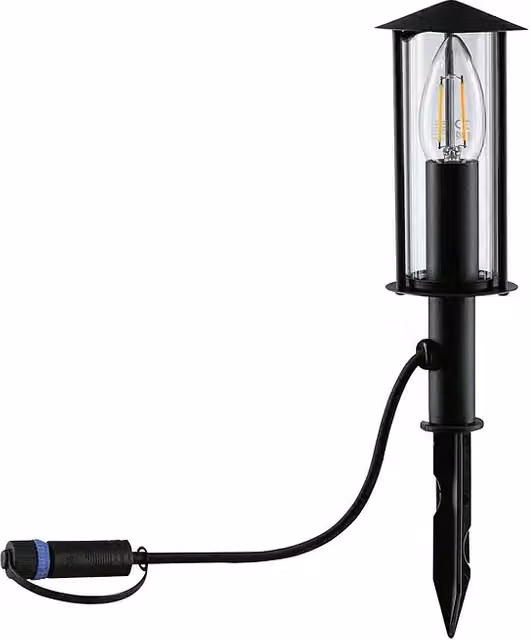 Foco de jardín LED Paulmann Plug & Shine, color negro, Ø x Al: 8 x 22 cm, IP44