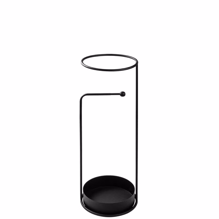 Paraguero de metal negro Calicosy para adultos con altura de 60 cm