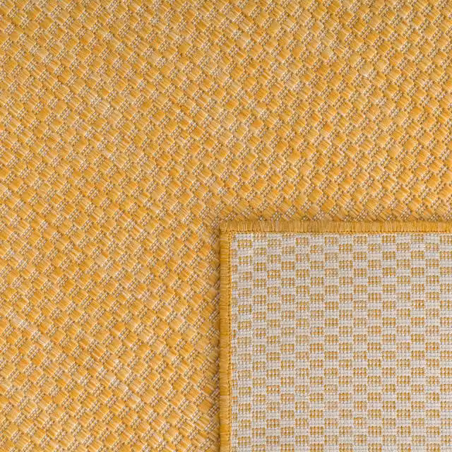 Alfombra Venezia para interior y exterior, color amarillo, An/P: 80 x 250 cm