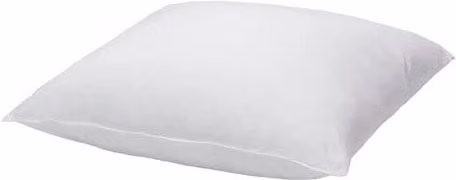 Relleno de cojín Pikolin de algodón blanco, antiácaros y forma cuadrada, An/An/Al: 70 x 70 x 1 cm