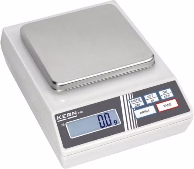 Báscula de cocina digital Kern 440-47n en acero inoxidable color plata y blanco con capacidad de 2000 g