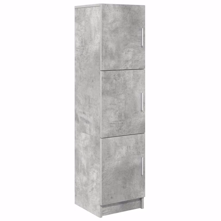 Aparador alto vidaXL de estilo minimalista en color gris concreto con puertas batientes, An/P/Al: 31.5 x 32 x 122.5 cm