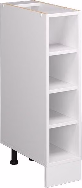 Mueble bajo estantería Vicco R-Line blanco con estantes abiertos y sin encimera An/P/Al: 81,6 x 20 x 44 cm