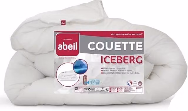 Edredón ligero Abeil Iceberg de microfibra con efecto cooling para verano, An/P/Al: 200 x 200 cm