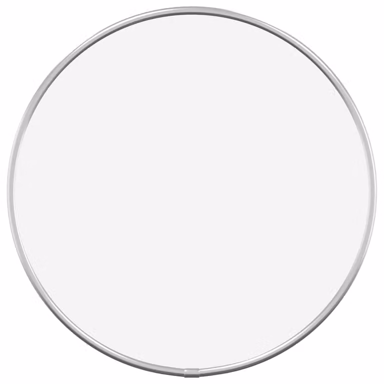 Espejo de pared redondo plateado vidaXL con diámetro de 30 cm