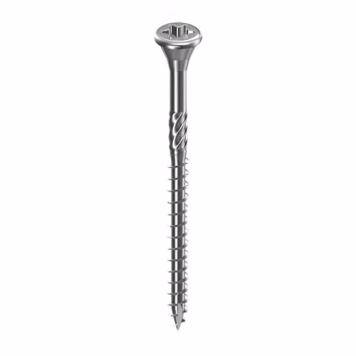 Tornillos Starblock Noraill para madera de acero inoxidable A2 con cabeza Torx, color plata, 5 x 60 mm, pack de 500 unidades