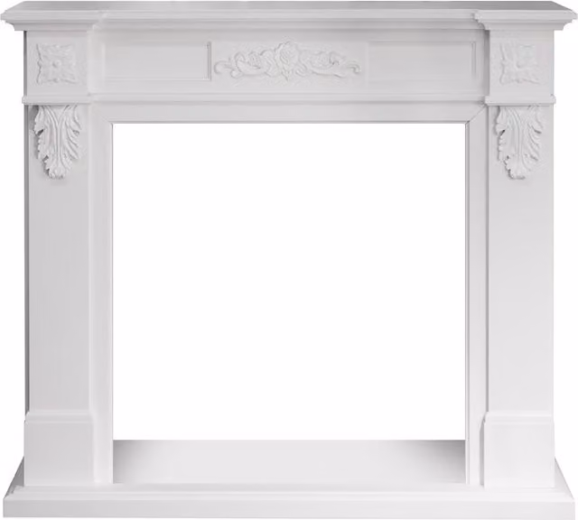 Chimenea de madera Truman de Divina Fire en color blanco con marco de madera, An/P/Al: 121 x 38 x 108 cm
