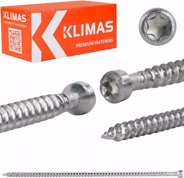 Tornillos de cabeza cilíndrica de rosca completa Wkręt-Met Wkfc-10300 para madera, acero galvanizado color gris, con punta autoperforante y avellanadora, tipo Torx, An/P/Al: 30 x 10 x 25 mm