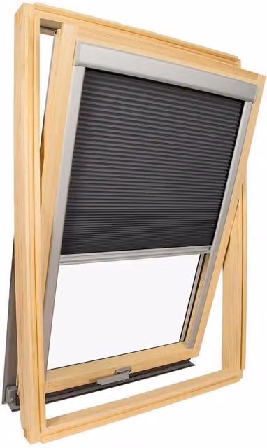 Estor térmico aislante Avosdim compatible con ventana de tejado Velux S08, color gris antracita, opaco y resistente a la humedad