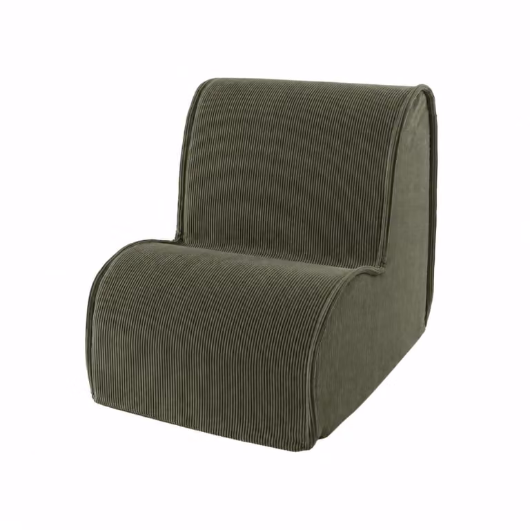 Sillón nube infantil MeowBaby en pana fina color verde bosque