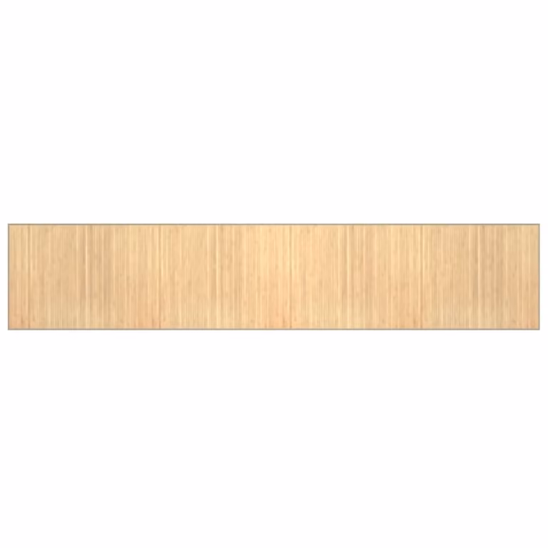 Alfombra rectangular de bambú vidaXL color beige, An/P: 80 x 400 cm