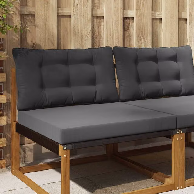 Cojín rectangular para sofá de exterior vidaXL en poliéster color gris antracita
