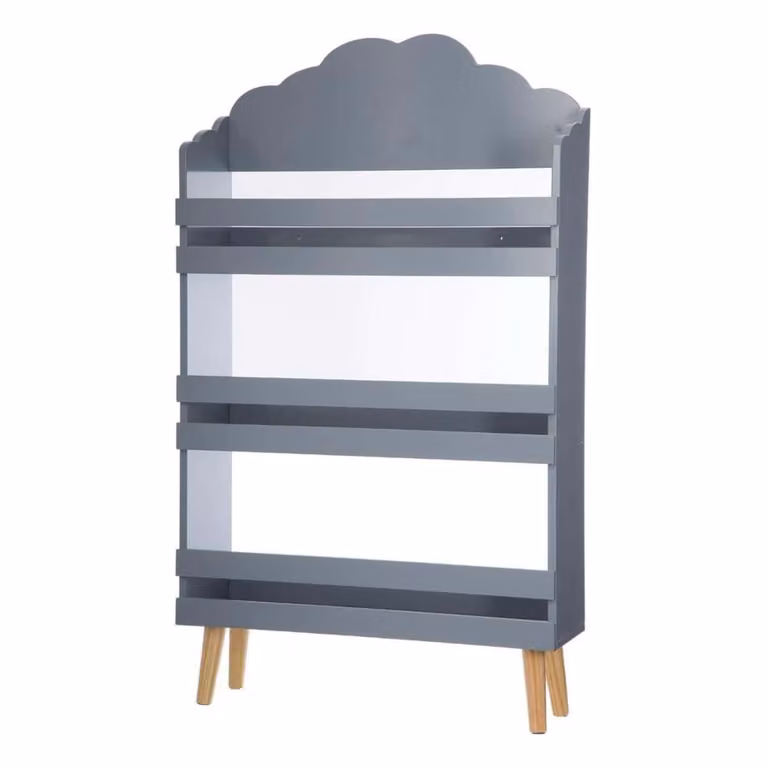 Librería infantil Wellhome de madera con 3 estantes en gris An/P/Al: 58 x 18 x 100 cm