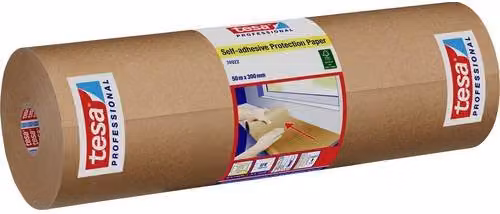 Papel de protección adhesivo Tesa color marrón An/Al: 30 cm x 50 m