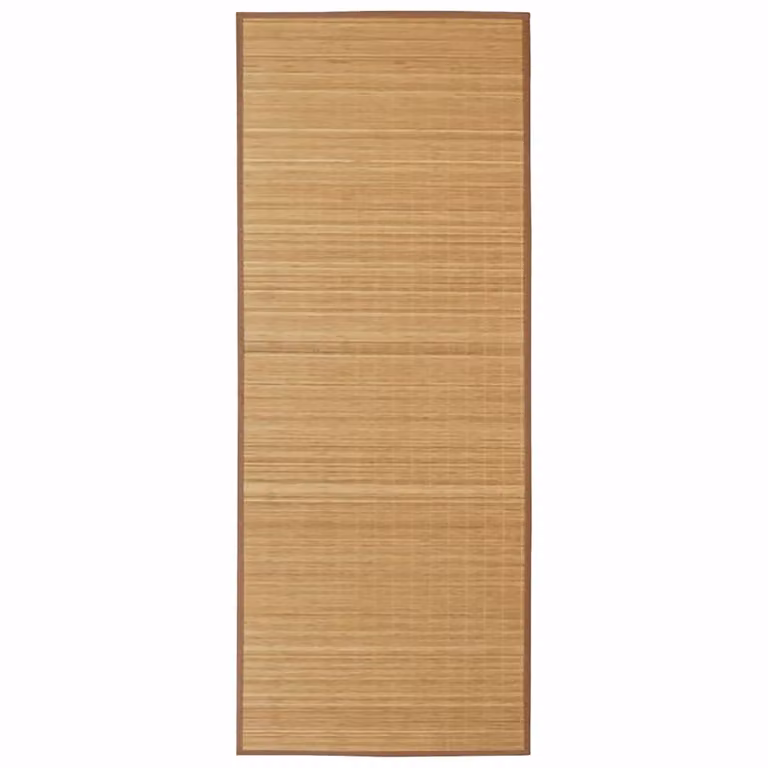 Alfombra rectangular de bambú vidaXL marrón An/P/Al: 80 x 200 cm