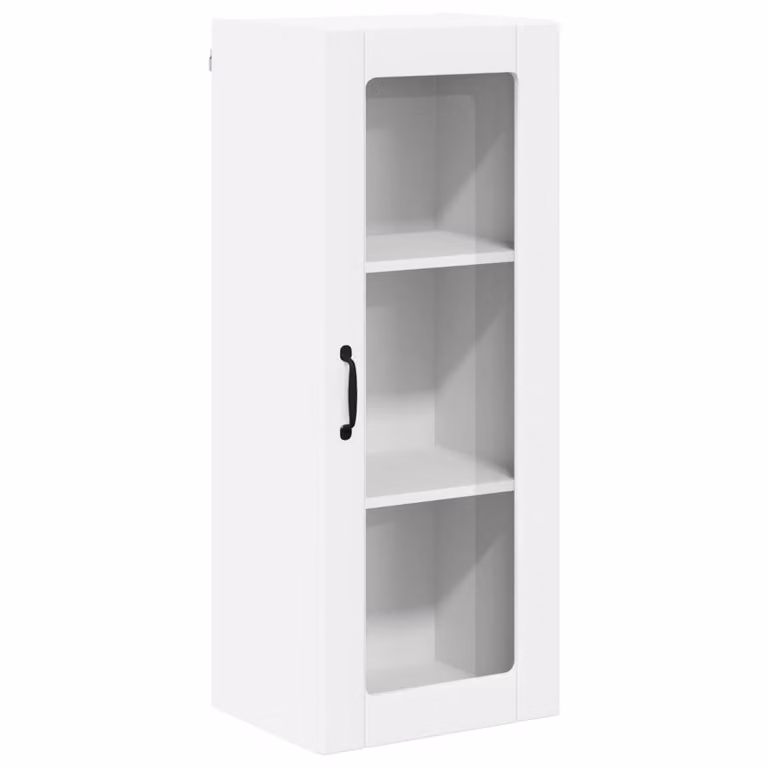 Armario de pared para cocina vidaXL LUCCA con puertas de vidrio, blanco, An/P/Al: 40 x 31 x 100 cm