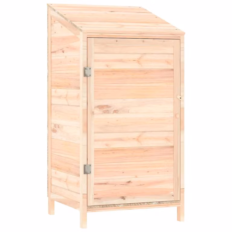 Cobertizo de jardín vidaXL de madera de abeto maciza en color marrón, An/P/Al: 55 x 52 x 112 cm
