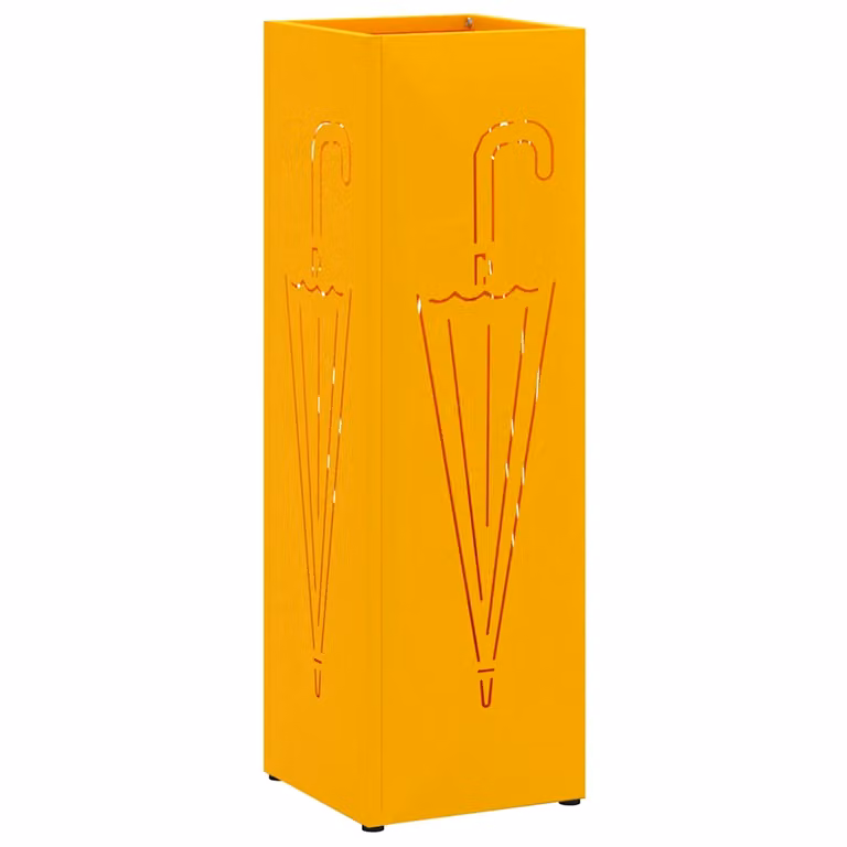 Soporte para paraguas de metal vidaXL color amarillo An/P/Al: 15,5 x 15,5 x 49 cm