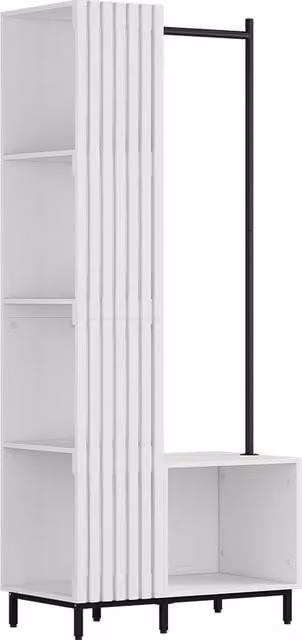 Armario Vicco Zinto blanco con puertas batientes y estantes internos, An: 80 cm, P: 45 cm, Al: 187 cm