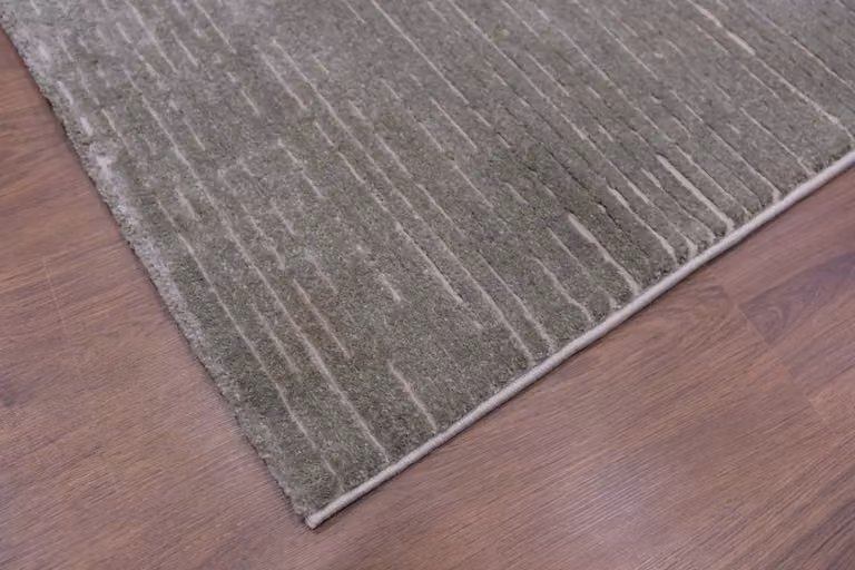 Alfombra Viera Conforama de diseño moderno y rayas en color verde, An/P: 80 x 200 cm