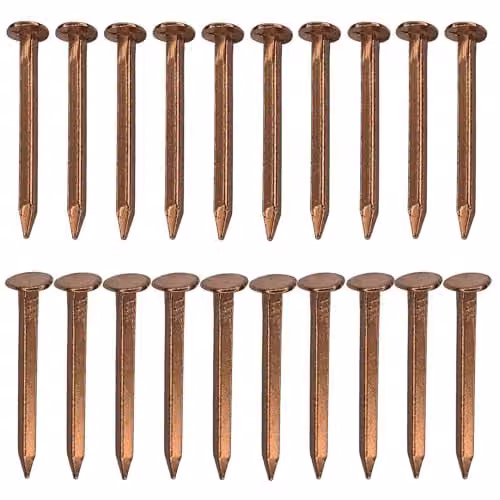 Set de 20 clavos cuadrados de cobre con cabeza redonda de cyclingcolors para madera y manualidades de 2 x 20 mm