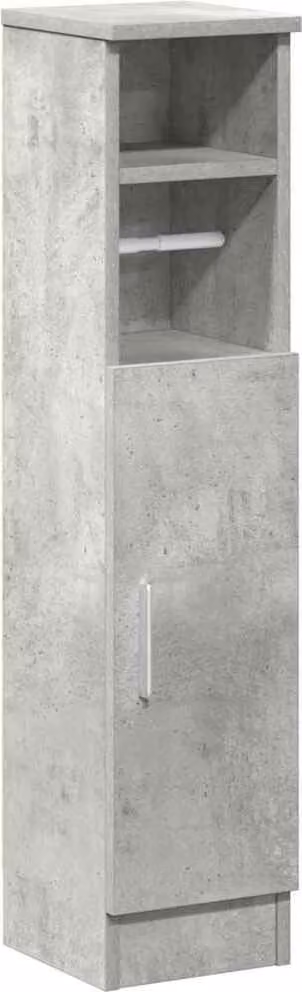 Mueble de baño Syfax con portarrollos en color gris hormigón mate, An/P/Al: 20,5 x 22 x 90 cm